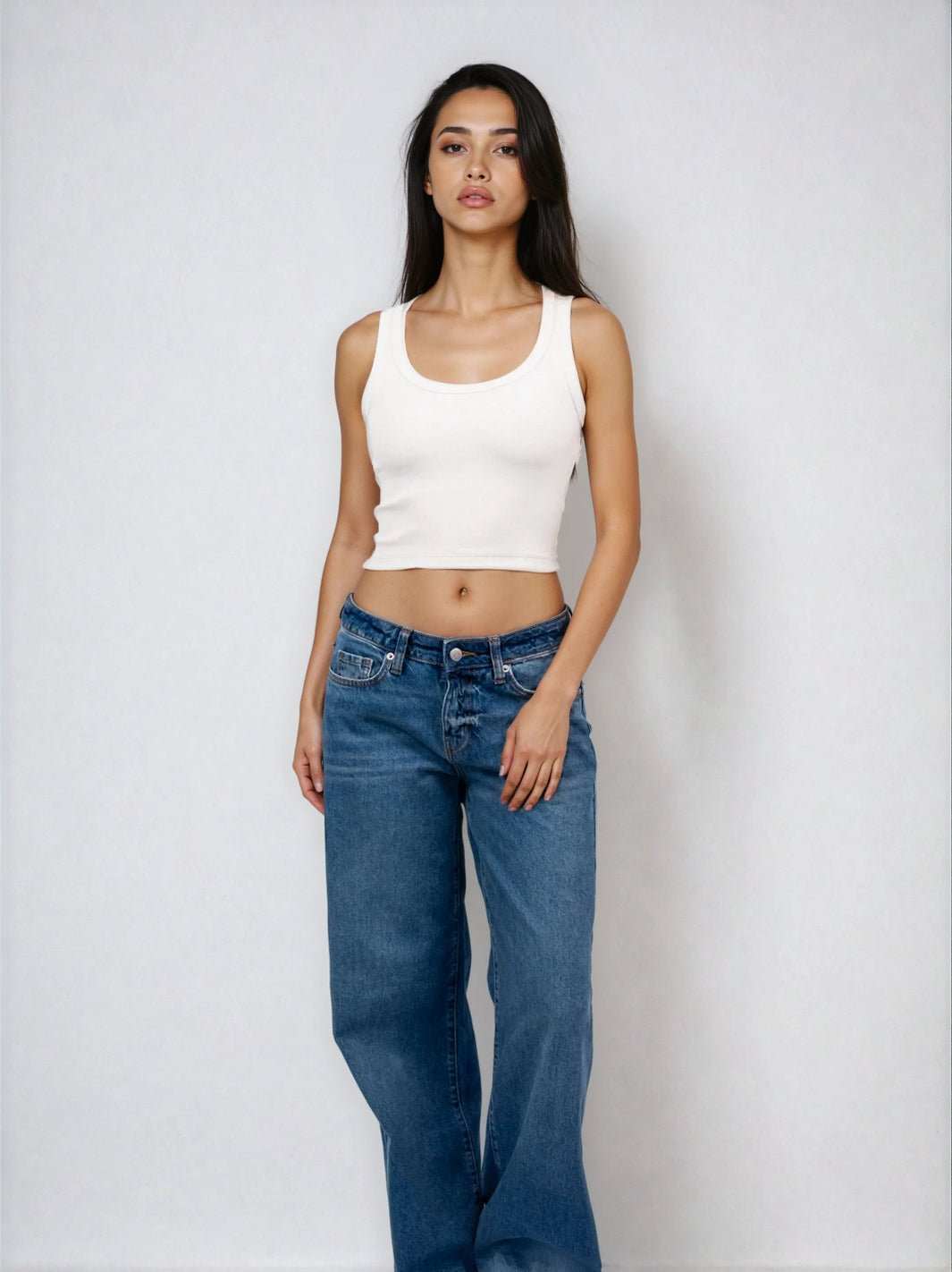Cropped Classic Ribbed Tank